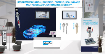 Experience dispensing virtually at the ViscoTec Dispensing Expo 2021: Example booth E-Mobility - preview.