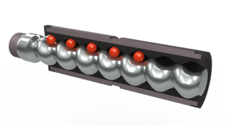 The rotor-stator-geometry of the endless piston principle allows a shear sensitive dosing process – even for filled liquids.