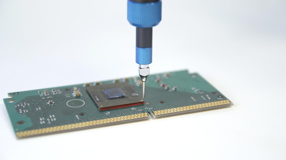 ViscoTec Underfill - für Klebstoff Kleber Mikrochip