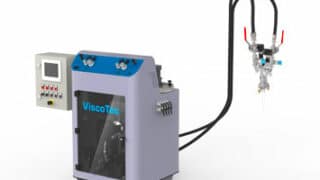 ViScaFeed mit ViscoTec 2K Dispenser – für vollautomatisierte Verguss Anwendungen.