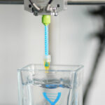 DNA structure made of silicone - manufactured as a 3D printed component in hydrogel