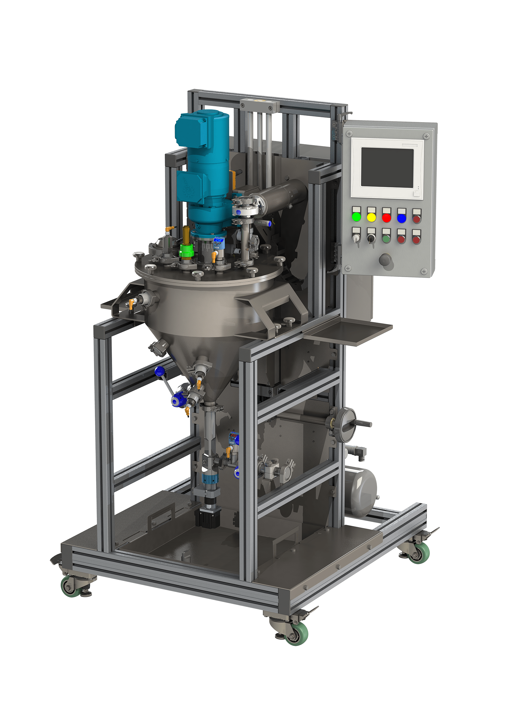 Héctor Bravo Ontiveros (third from left) at the International Sales Meeting at ViscoTec headquarters in Germany – together with Josef Donislreiter, Ute Meyer, and Franz Kamhuber (from left to right). 